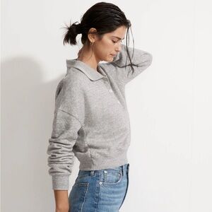 Mwl betterterry cropped polo sweatshirt